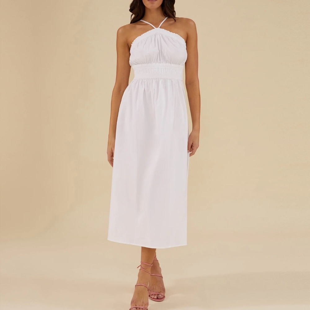 Rachel Parcell -  Halter Midi Dress in white